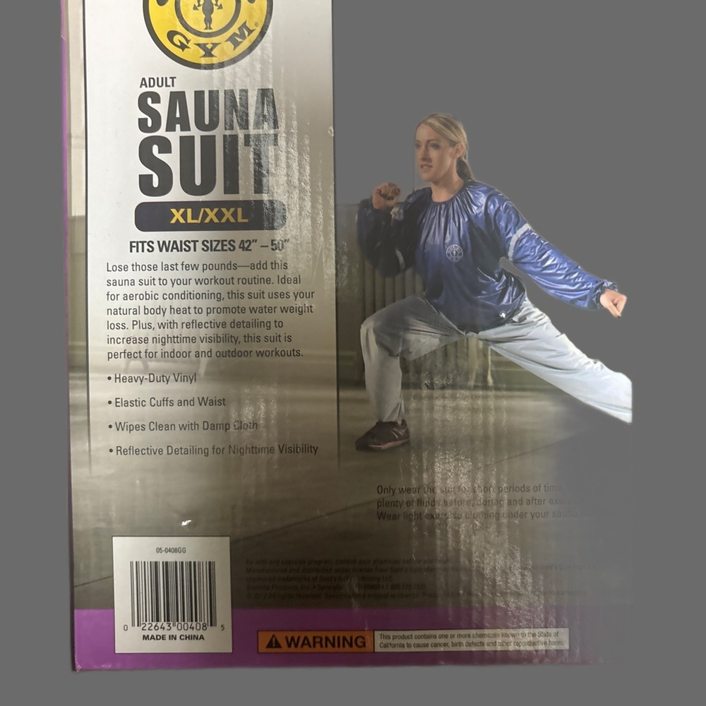 Gold's Gym Blue Sauna Suit XL/XXL